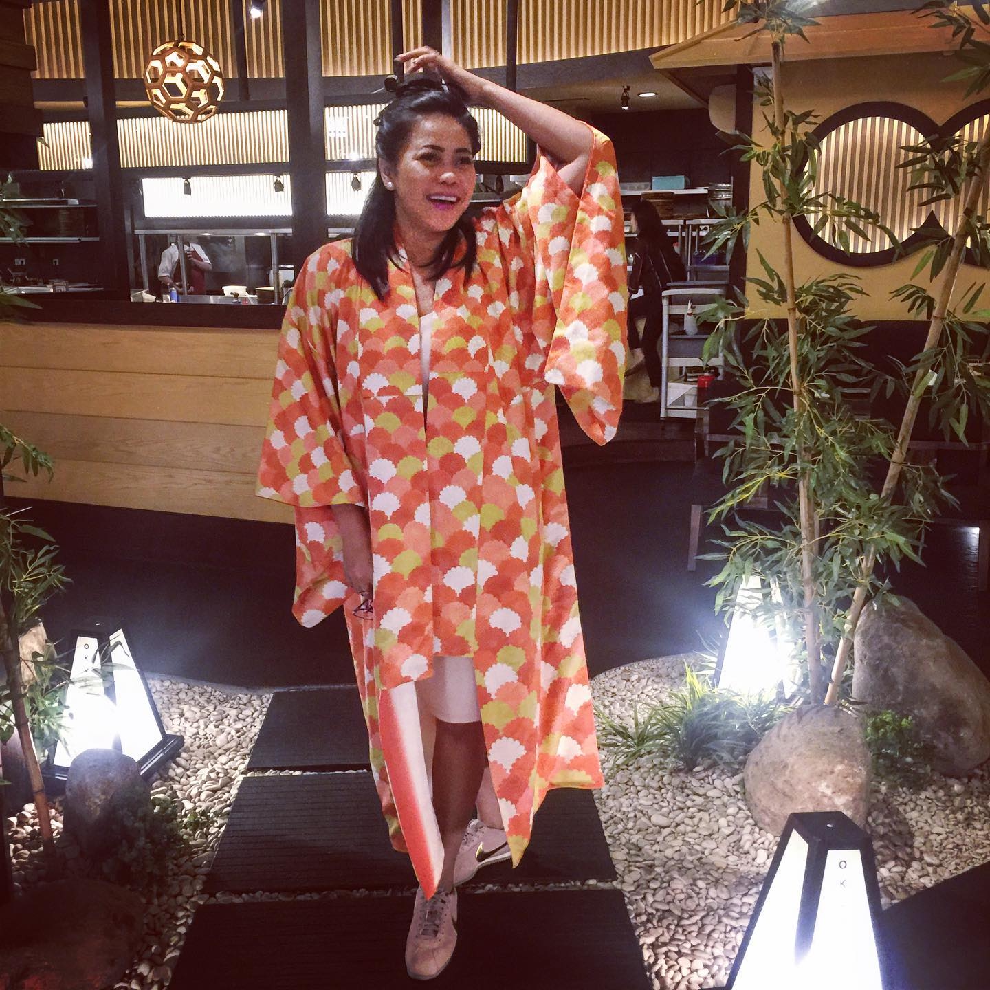 Customer wearing Sumo Vintage